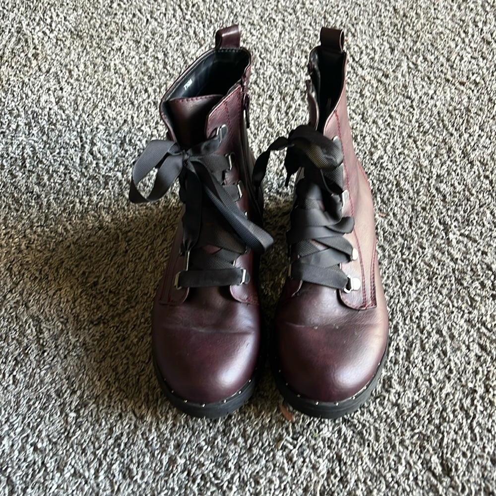 Dark purple boots